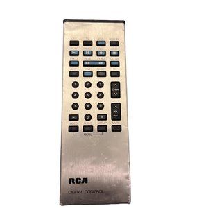 Genuine RCA (CRK50A CRK50E) Silver TV Digital Remote Control With Battery Cover